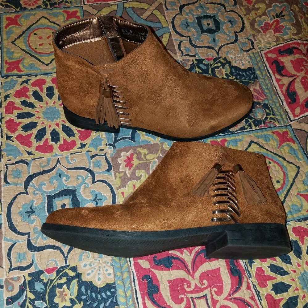 Suede booties